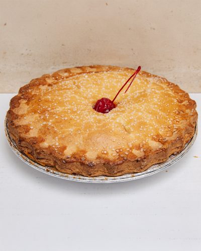 savor the classic flavor of a traditional cherry pie at Mia's Bakery.