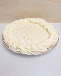 savor the classic flavor of a traditional key lime pie at Mia's Bakery.