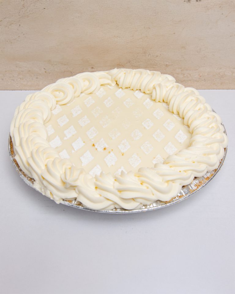 savor the classic flavor of a traditional key lime pie at Mia's Bakery.