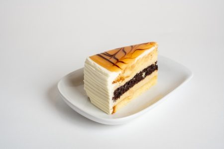 Salted Caramel Cake Slice
