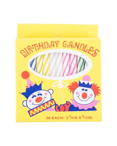 Colorful birthday candles from Mia's Bakery