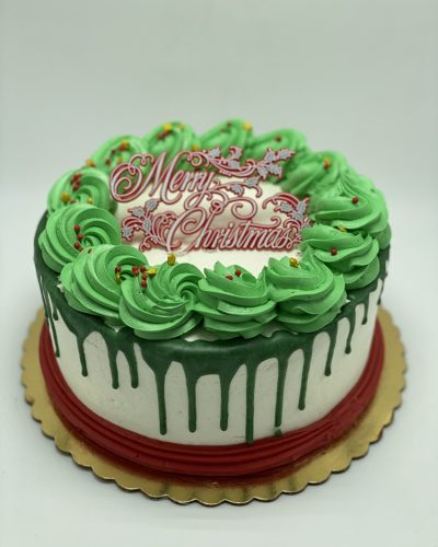 savor the classic flavor of a christmas chocolate mousse cake at Mia's Bakery.