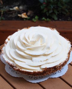 savor the classic flavor of a traditional banana cream pie at Mia's Bakery.