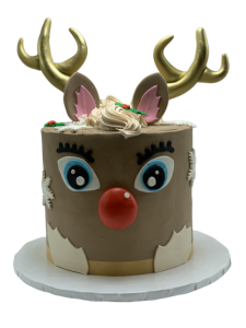 savor the flavor of a reindeer cake at Mia's Bakery.