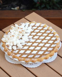 savor the classic flavor of a traditional sweet potato pie at Mia's Bakery.