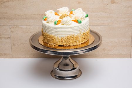 savor the classic flavor of a homemade carrot cake at Mia's Bakery.