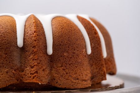 savor the classic flavor of a homemade lemon bundt cake at Mia's Bakery.