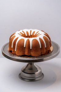 savor the classic flavor of a homemade lemon bundt cake at Mia's Bakery.