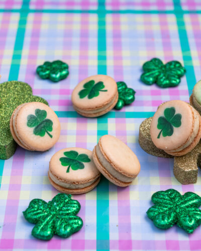 savor the unique flavor of st patrick's day macarons at Mia's Bakery.