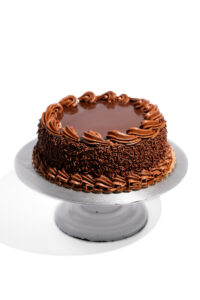 savor the classic flavor of a gluten-free chocolate mousse cake at Mia's Bakery.