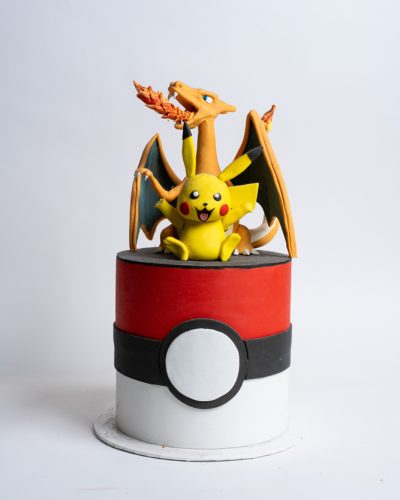 Pokémon Custom Cake with Pikachu and Charizard – Mia’s Bakery
