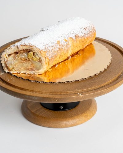 savor the classic flavor of an apple strudel at Mia's Bakery.