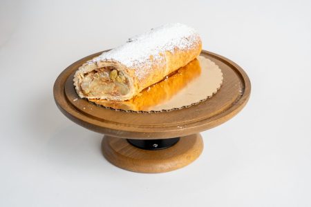 savor the classic flavor of an apple strudel at Mia's Bakery.